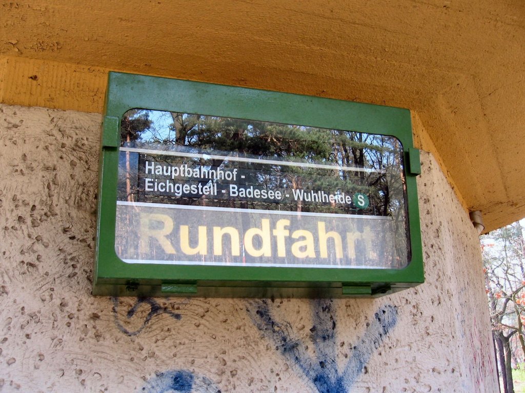 Anzeigetafel Parkeissenbahn berlin
