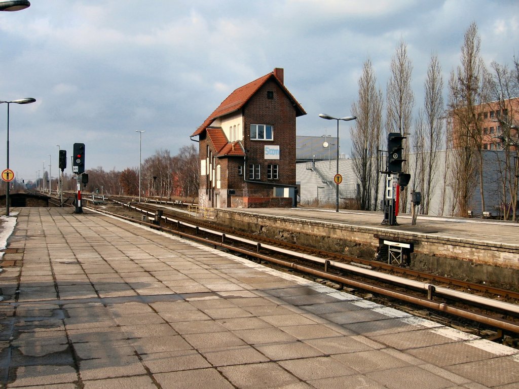 Blick zum Stellwerk Schneweide