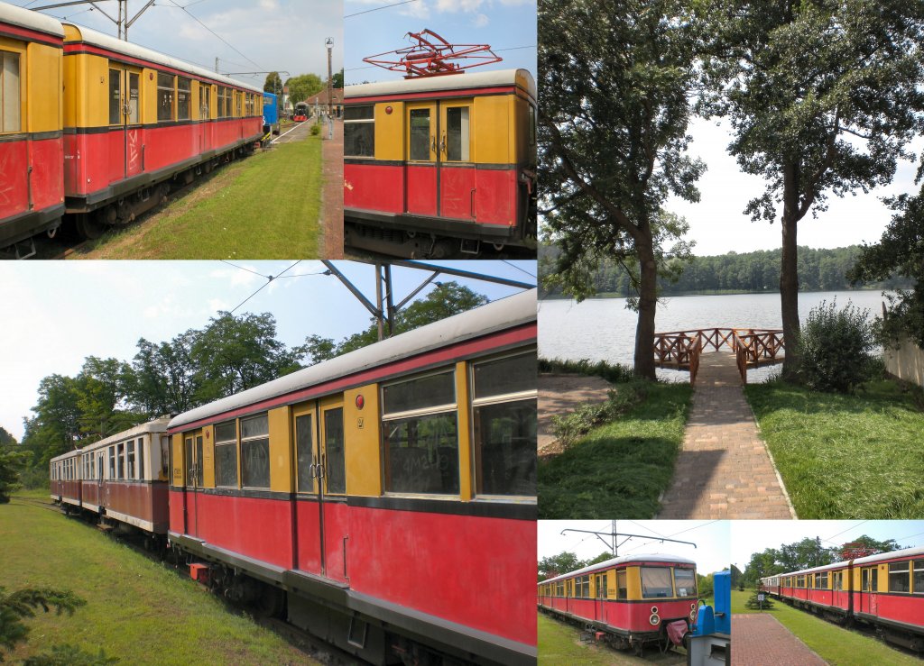 Elektrischer S-Bahnzug mit Stromabnehmer