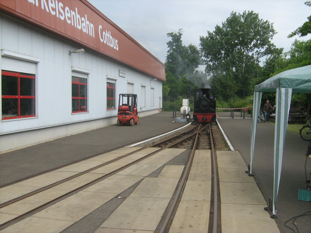 Rangierfahrt am Streckenende 