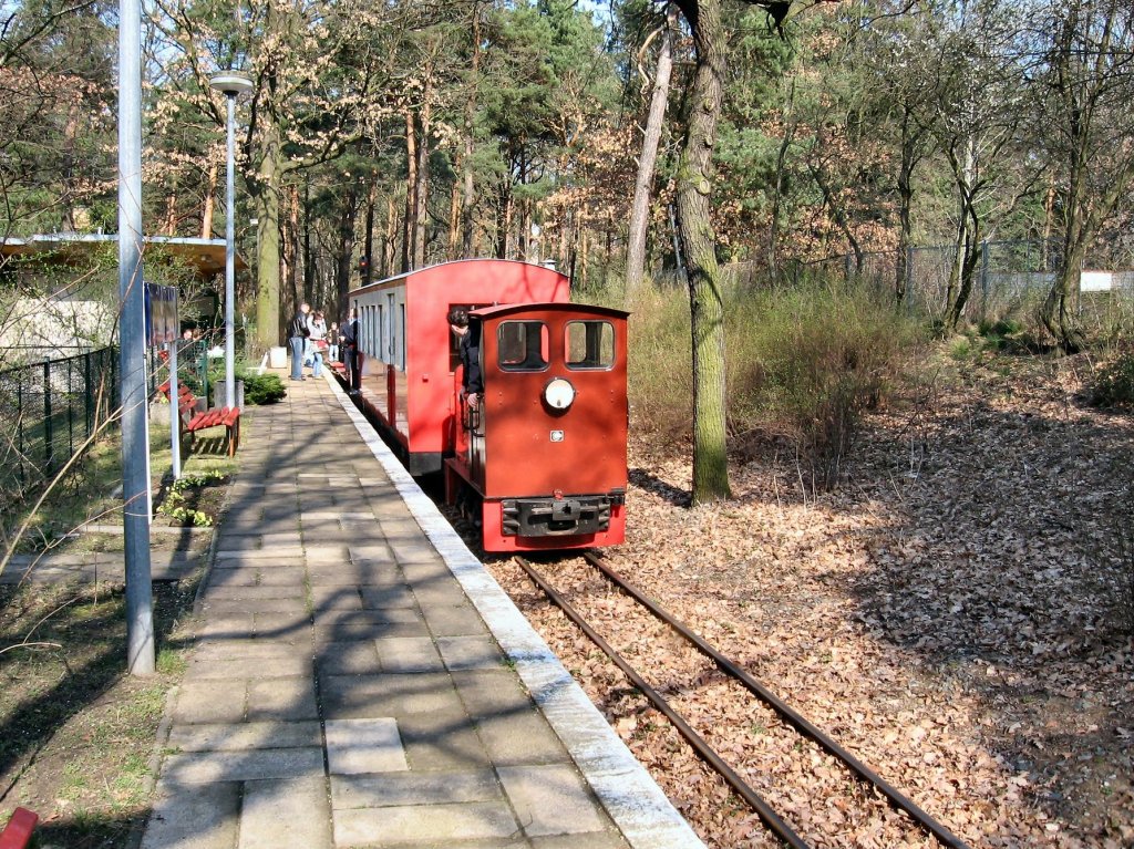 Zug der Parkeisenbahn mit Diesellok