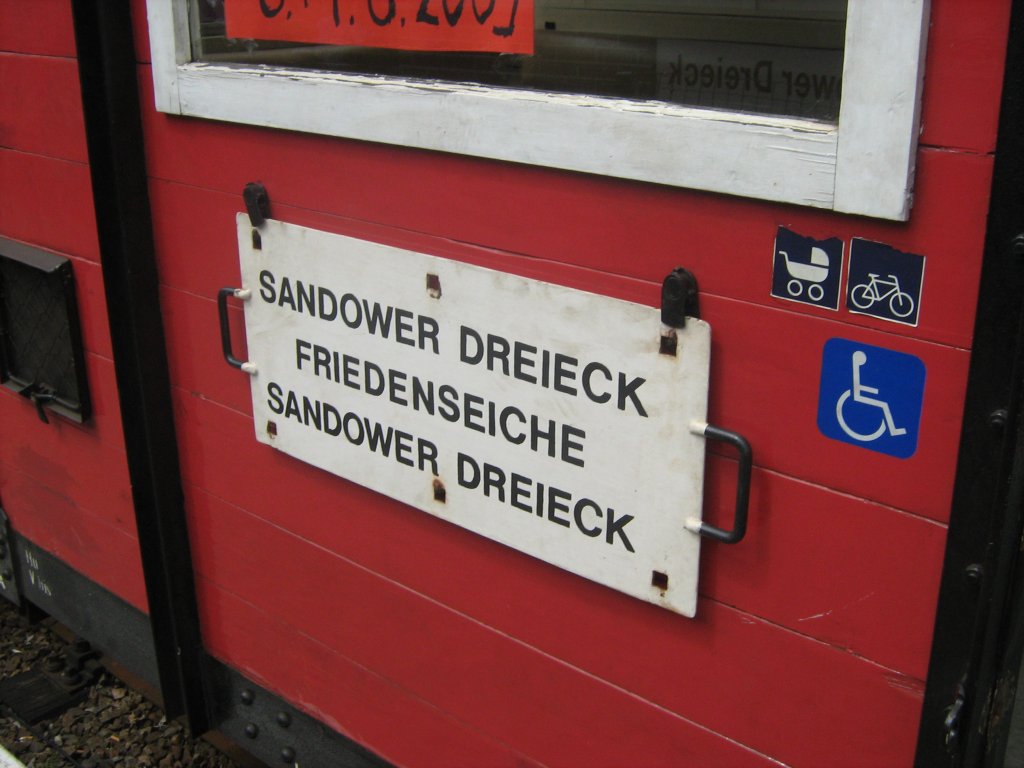 Zuglaufschild Parkeisenbahn