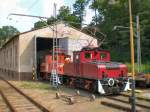 buckow/191205/e-lok-der-strausberger-eisenbahn-in-buckow E-Lok der Strausberger Eisenbahn in Buckow